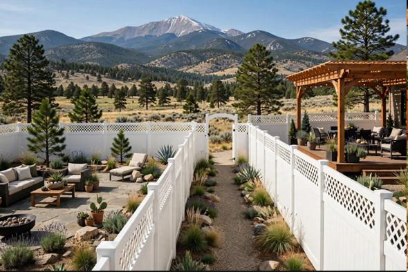 Vinyl fencing ideas for connecting separate outdoor living areas in Colorado Springs