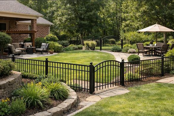 Thoughtful metal fencing layouts help Birmingham homeowners define spaces without creating barriers