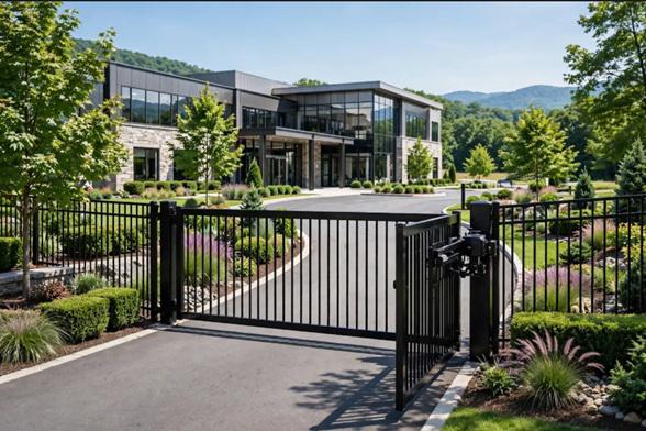 Commercial fencing shapes stronger first impressions for Charlottesville business entrances