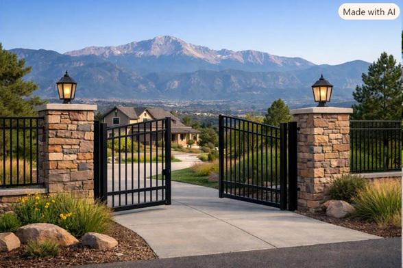 Metal fencing can give Colorado Springs properties a polished boundary without making the entrance feel closed off
