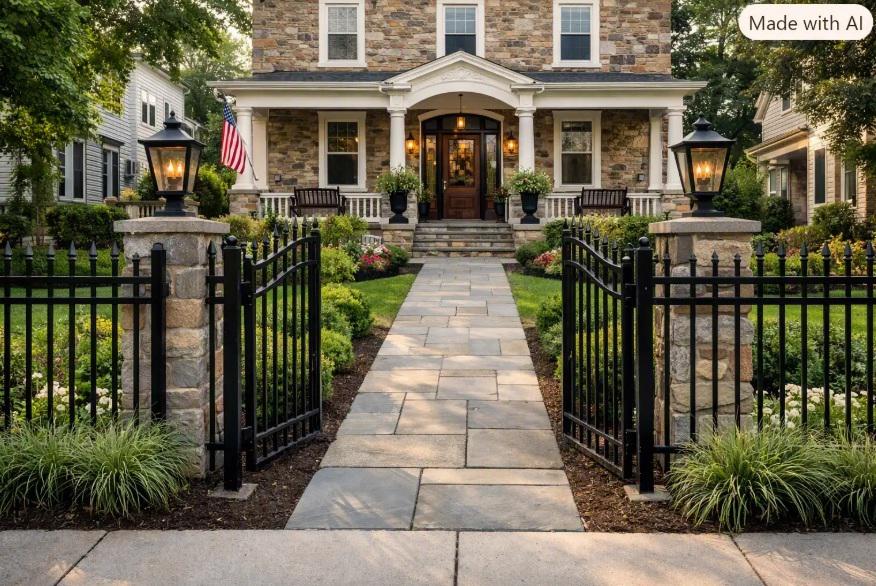 Metal fencing can give Phoenixville properties a stronger sense of arrival from the street to the front door