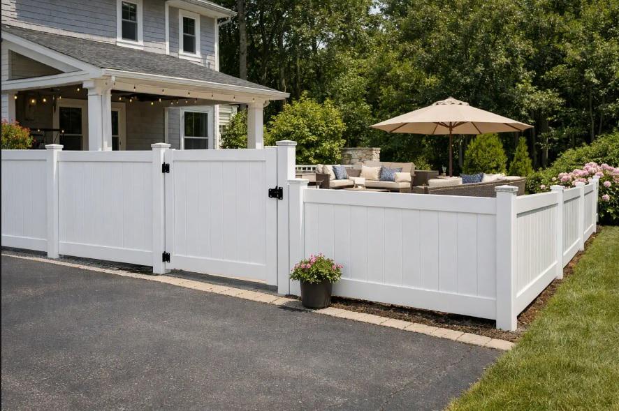 Vinyl fencing gives South Jersey homeowners a cleaner way to define where the driveway ends and outdoor living begins