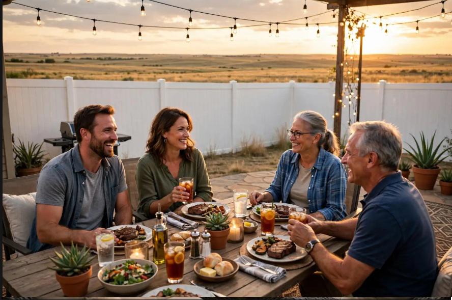 Privacy fencing can give Texas Panhandle homeowners a better backdrop for outdoor dining and evening gatherings