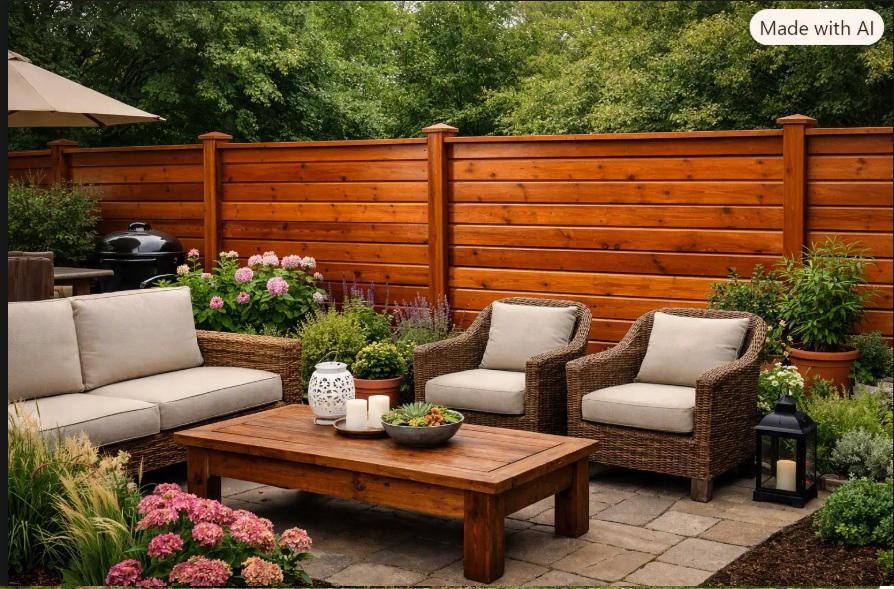 A wood fence can give Media homeowners a natural backdrop for outdoor seating, planting, and everyday relaxation