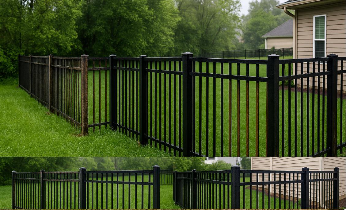 Why Aluminum Fences in Louisville Show Wear Differently After Heavy Spring Rains