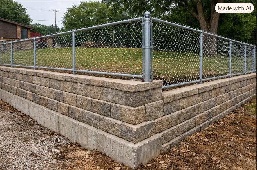 When an Oklahoma City fence needs work on a retaining wall, see how Top Rail Fence adapts the installation