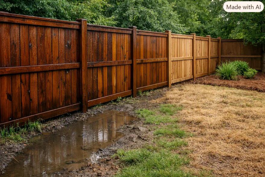 Trace Birmingham’s wet-to-dry seasonal cycle around your yard to identify where a wood fence needs smarter ground planning