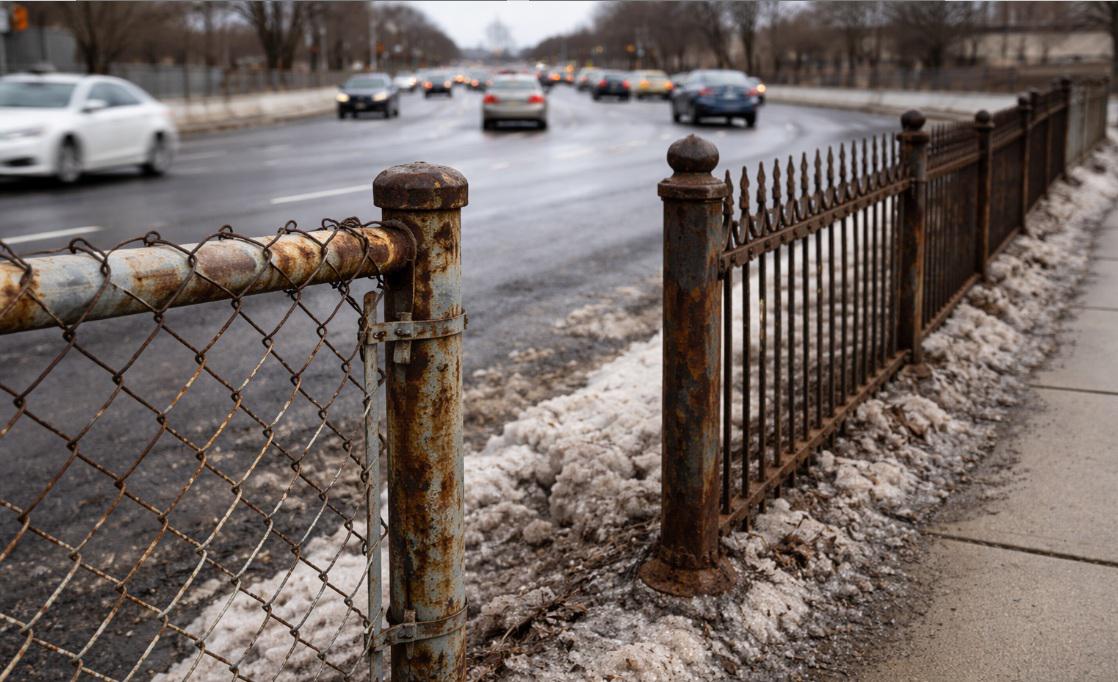 Why Metal Fences in Northern Detroit Wear Faster Near Roadways