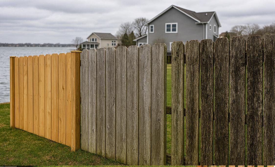 Why Homes Near Holland’s Waterfront Experience Wood Fence Wear Differently
