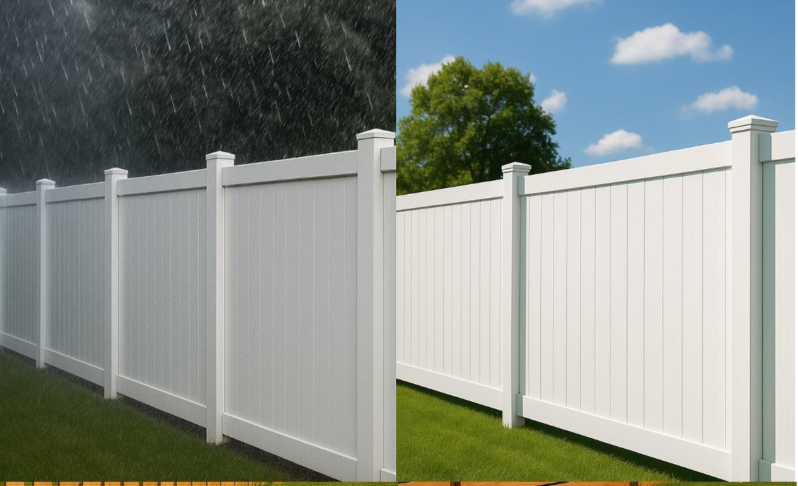 How Vinyl Fencing Handles Louisville’s Rainy Seasons and Temperature Swings