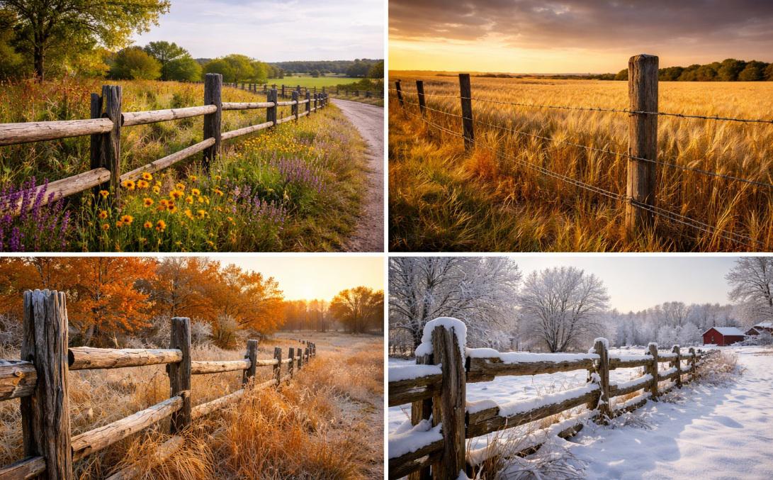 How Wood Fences in the Texas Panhandle Tell a Story of Every Season