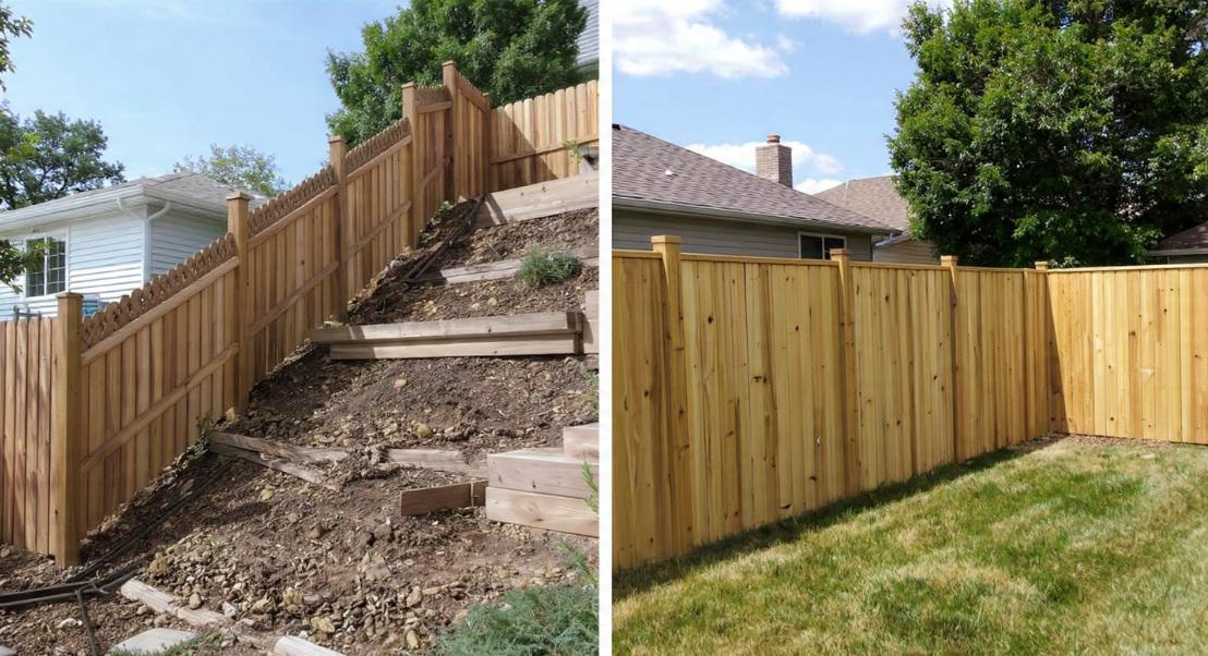 How Wood Fencing in Denver Reacts Differently on Sloped Lots Versus Flat Suburban Yards