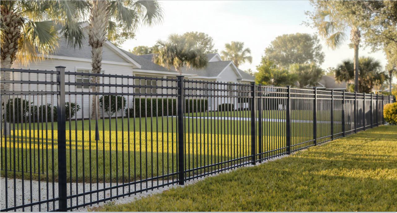 Look through it, not at it, how metal fencing frames space differently across Florida Panhandle homes