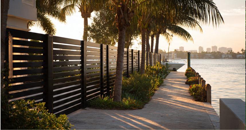 How metal fencing in Fort Lauderdale frames views without competing with the waterfront surroundings