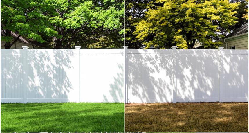 How vinyl fences in Atlanta handle contrast between shaded yards and intense summer exposure