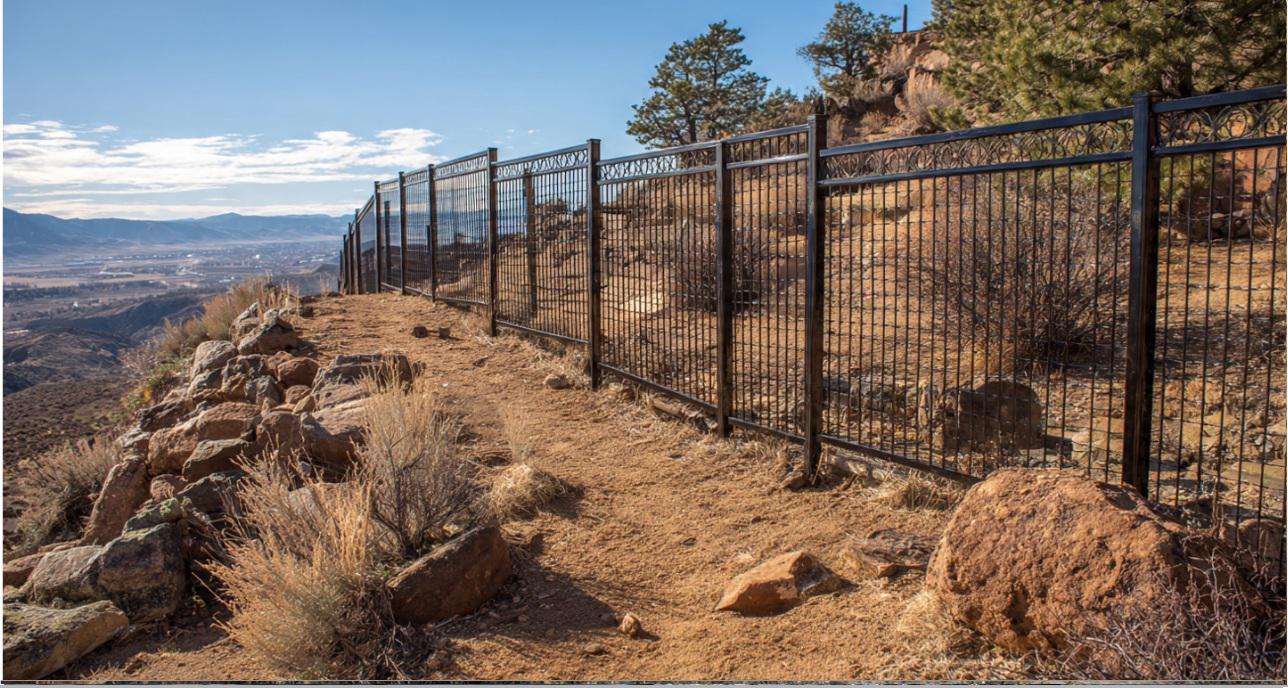 Metal fencing in Colorado Springs and its role in navigating slope, rock, and uneven terrain
