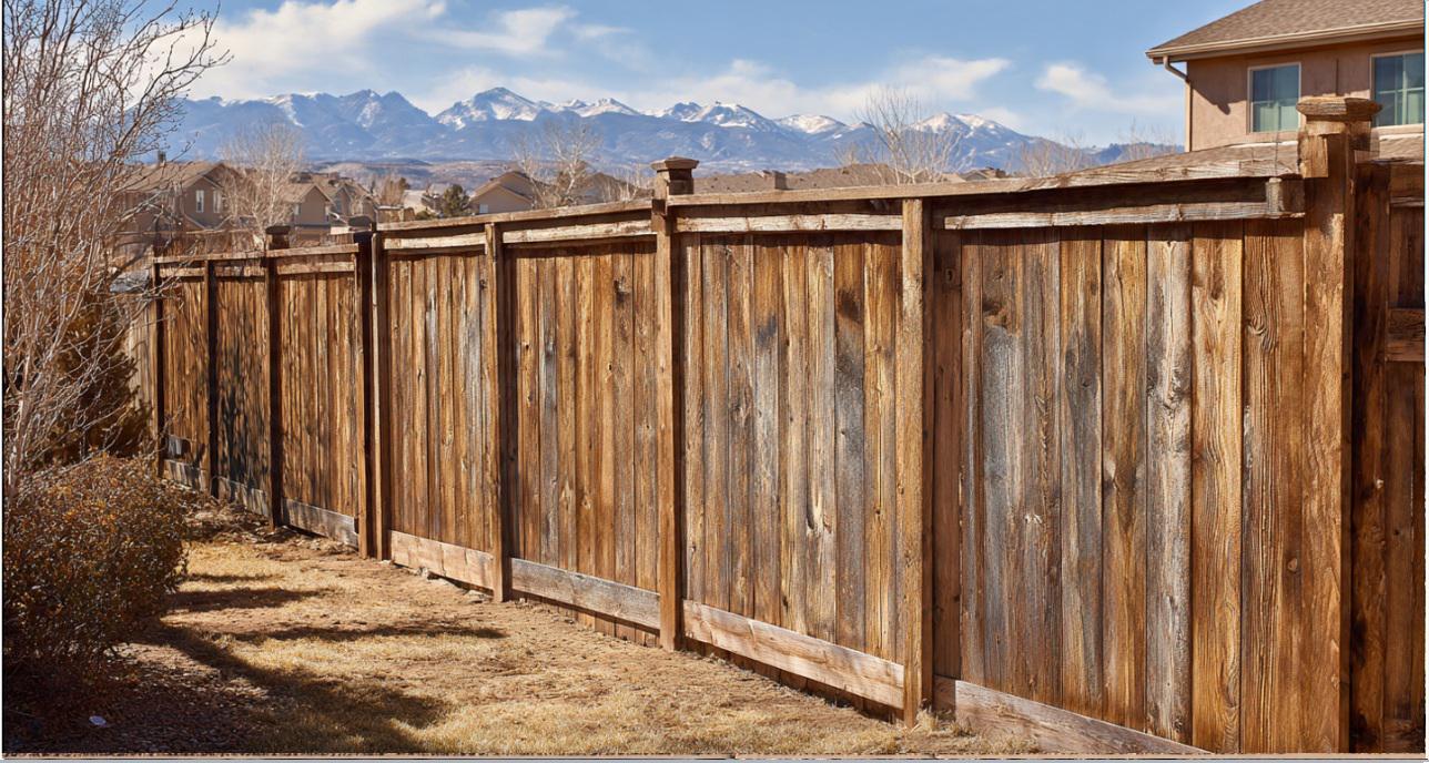 Wood fencing in Colorado Springs is a surface shaped by altitude, sun exposure, and dry air