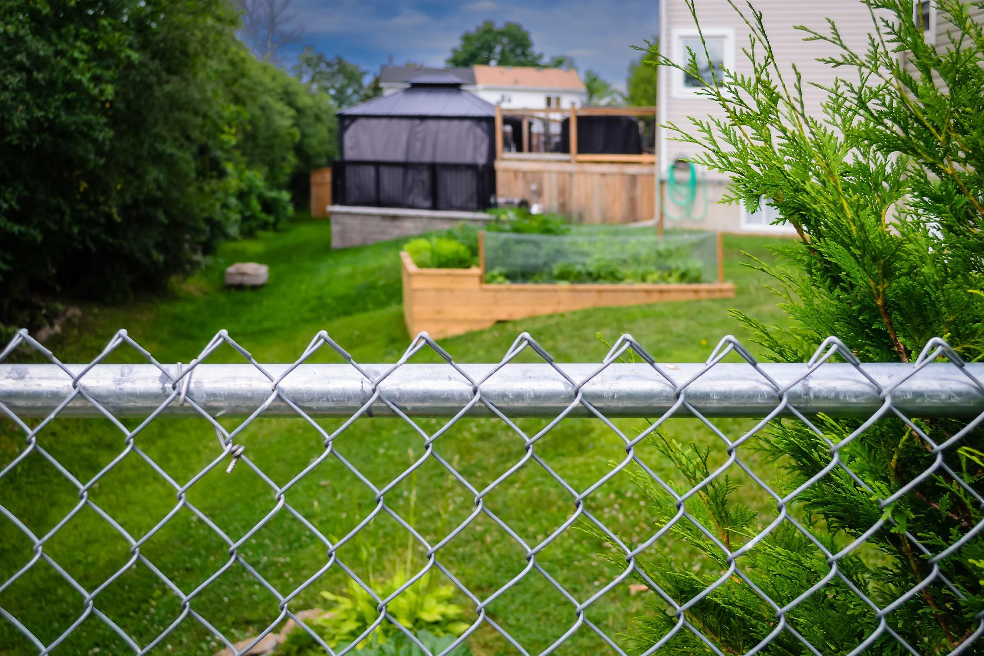 Galvanized Before Weaving chain link fence by Top Rail Fence