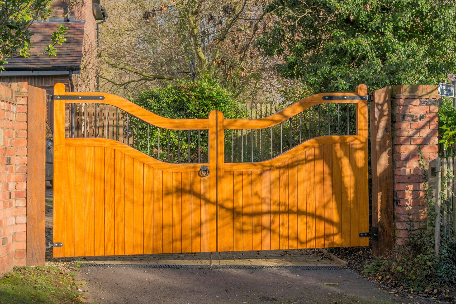 Driveway gate by Top Rail Fence