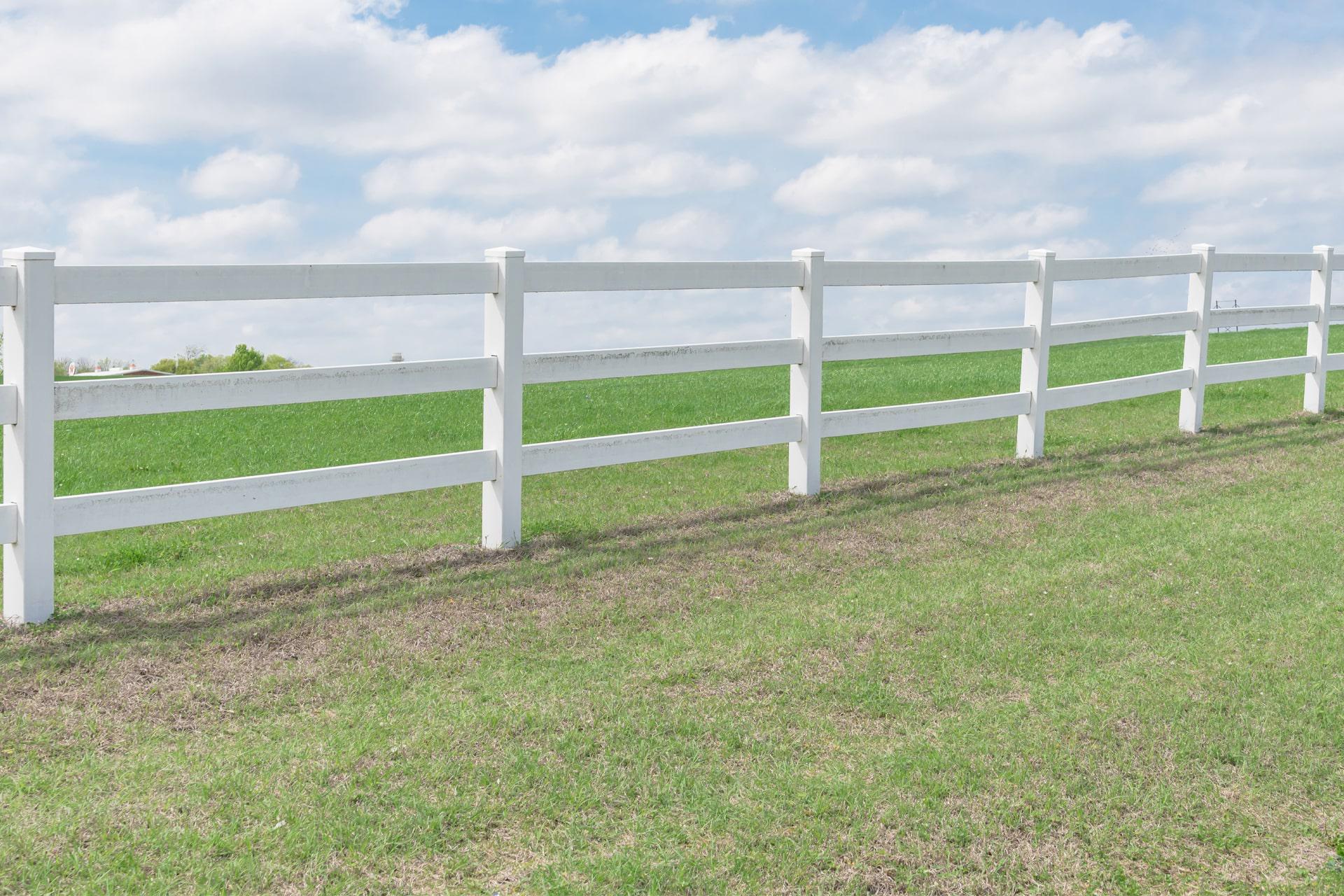 Ranch rail vinyl fence by Top Rail Fence
