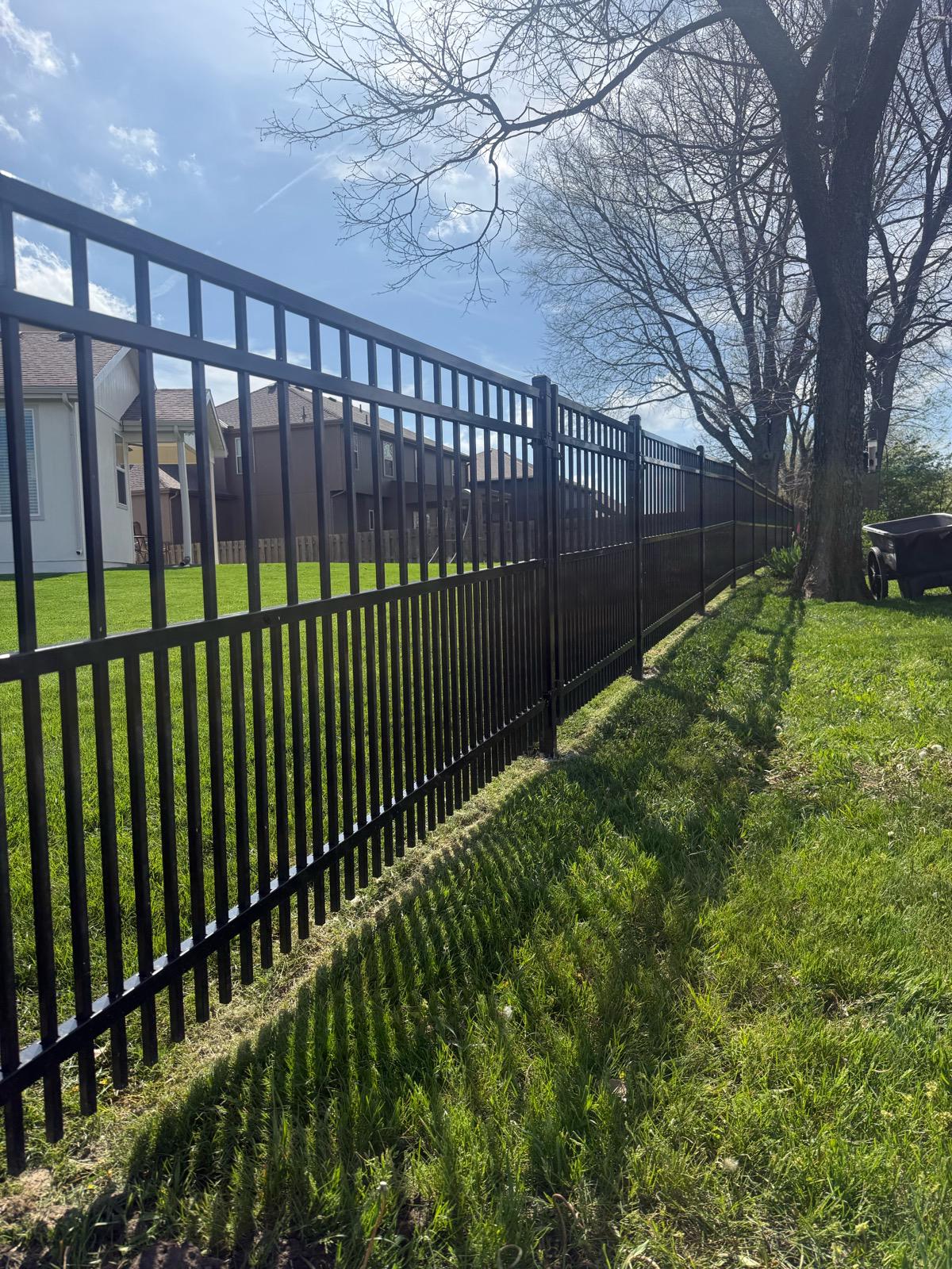 puppy picket ornamental fence installed by top rail fence