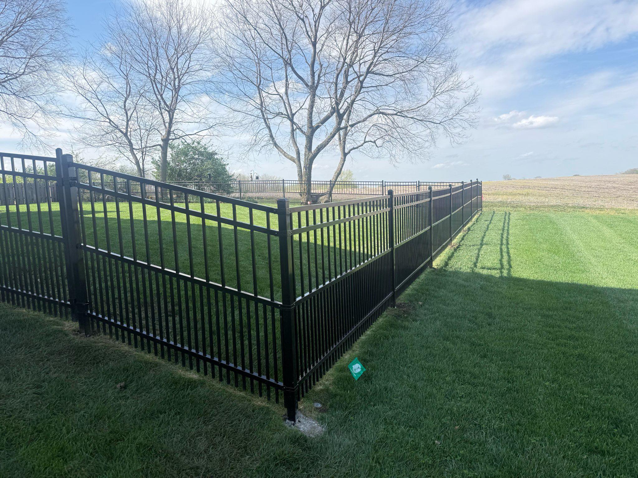 puppy picket ornamental fence installed by top rail fence