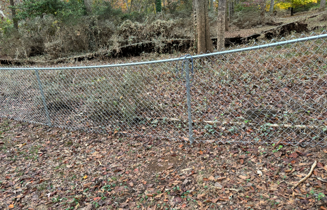 galvanized chain link fence installed by top rail fence