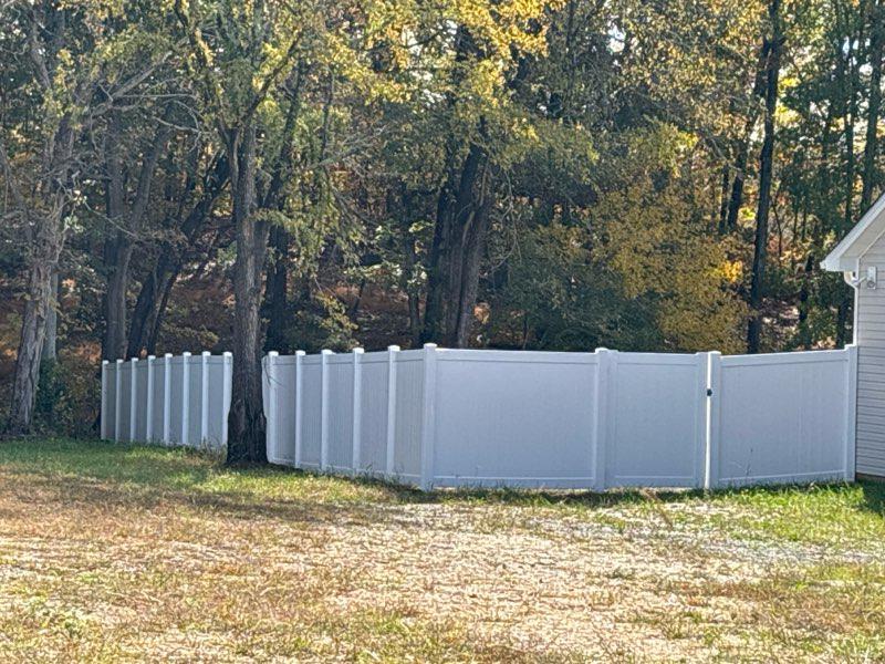 vinyl privacy fence installed by top rail fence north charlotte