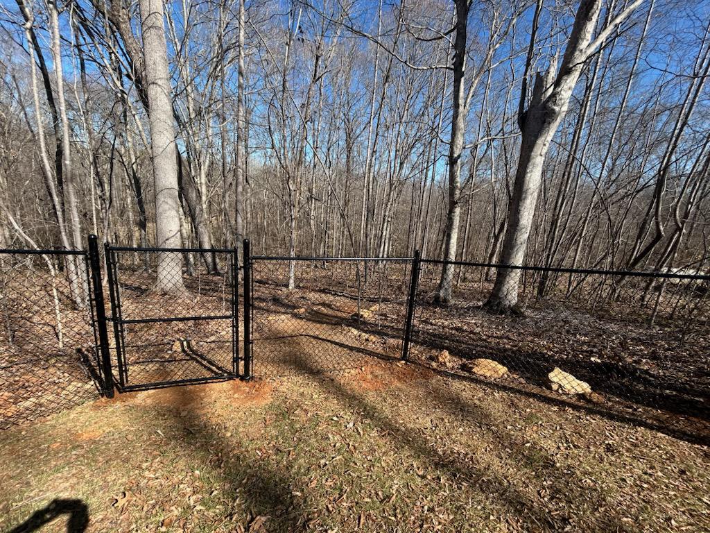 black chain link fence installed by top rail fence north charlotte