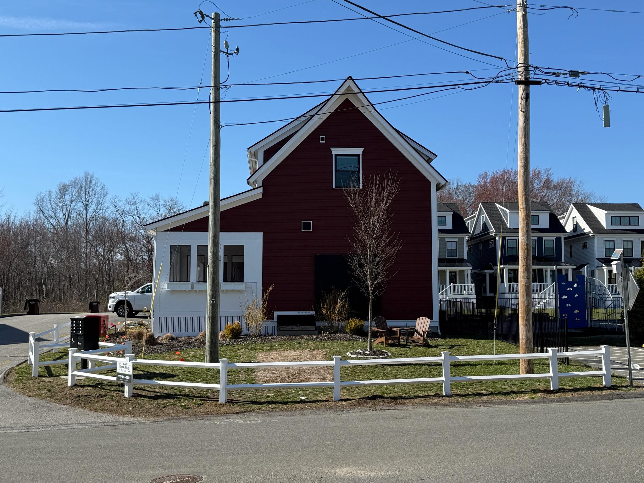 vinyl privacy fence installed by top rail fence