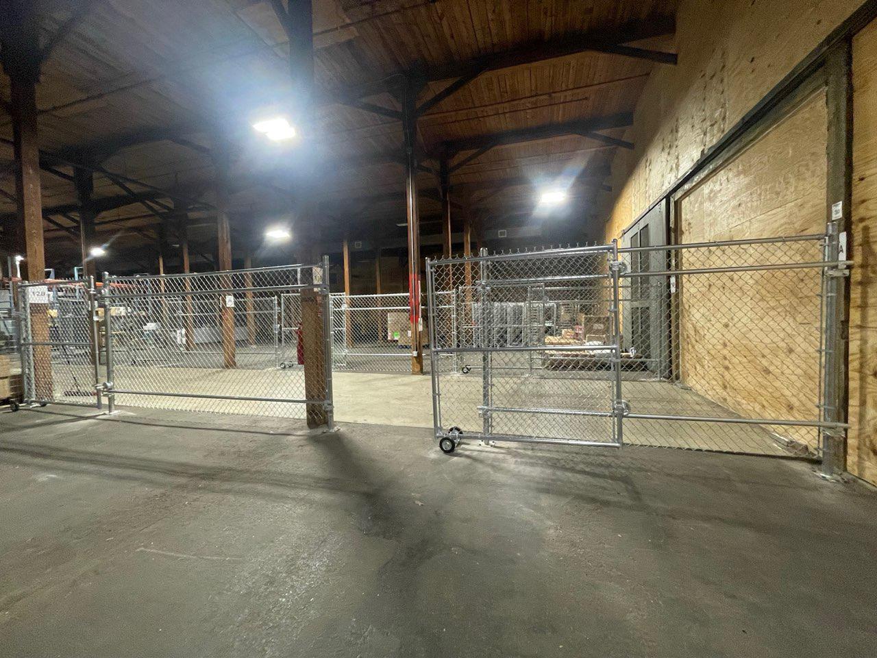 galvanized chain link fence installed by top rail fence