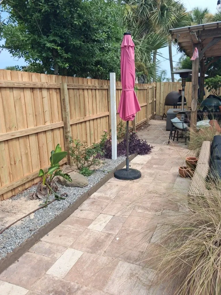 wood board on board fence installed by top rail fence