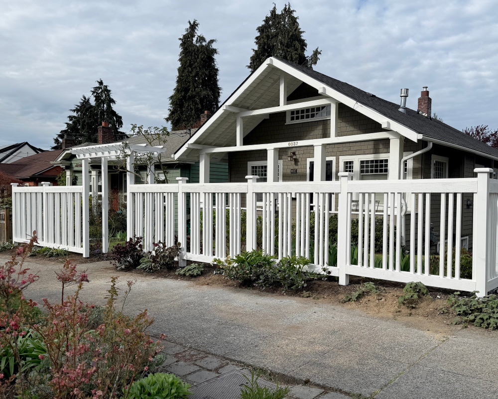 wood spaced board fence installed by top rail fence