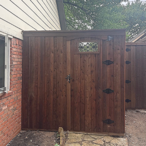 wood board on board fence installed by top rail fence