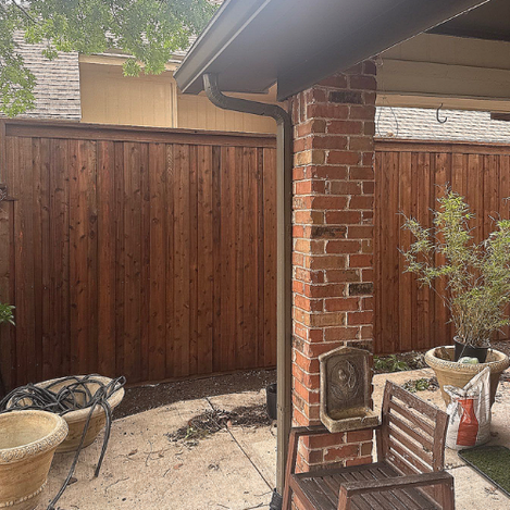 wood board on board fence installed by top rail fence