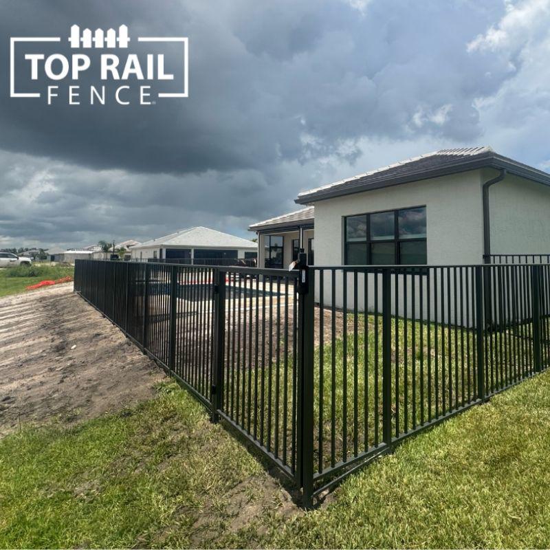 Bronze Aluminum Pool Fence Installation