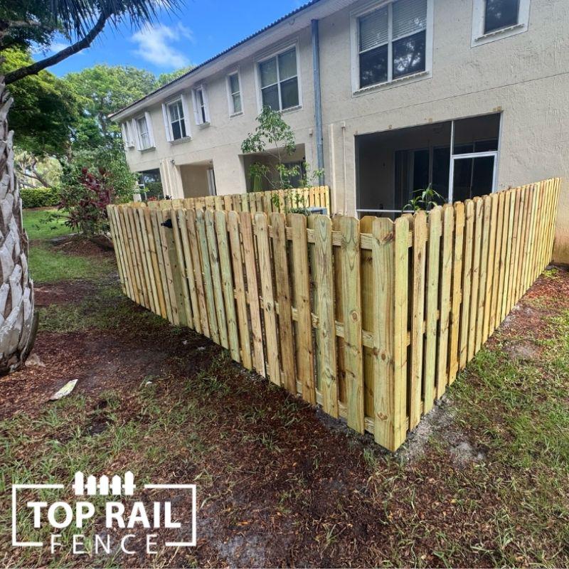 Wood Shadowbox Fence Installation