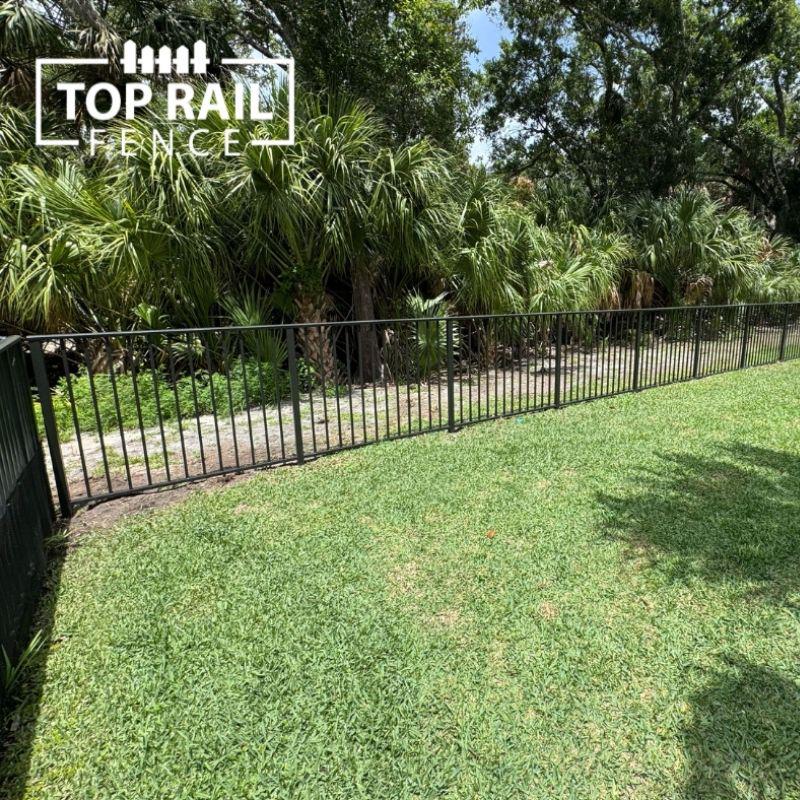 Bronze Aluminum Fence Installation