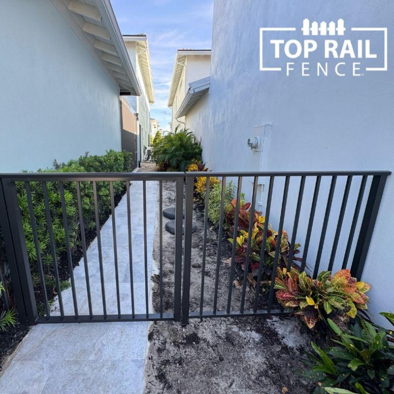 Bronze Aluminum Fence Installation