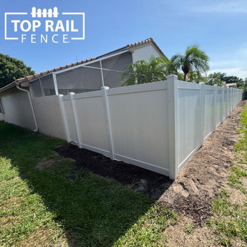 White Privacy Vinyl Fence Replacement