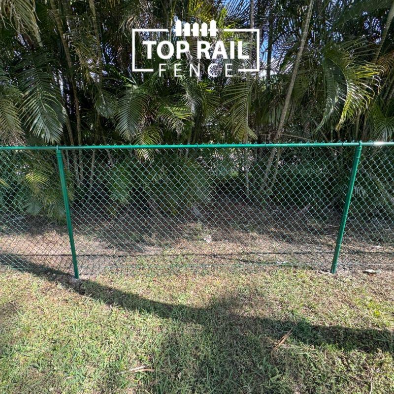 Green Vinyl Chain Link Installation