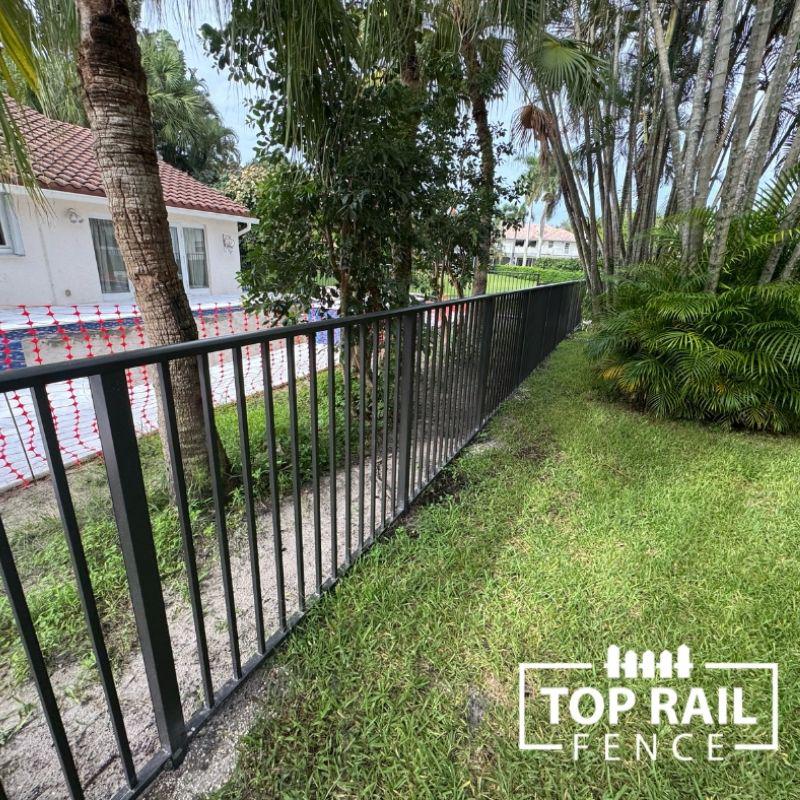 Aluminum Fence installed by Top Rail Fence