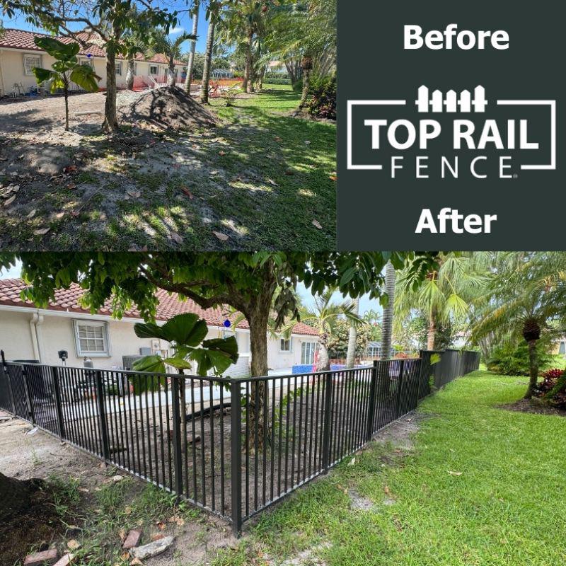 Aluminum Fence installed by Top Rail Fence