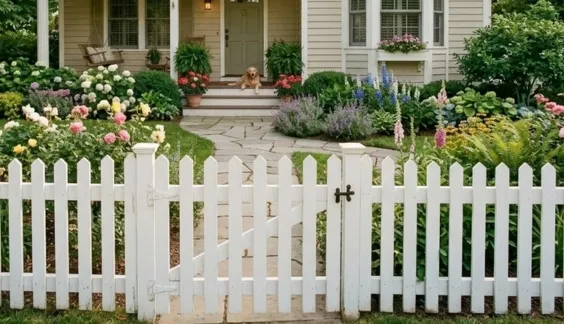 White wood Picket Fence
