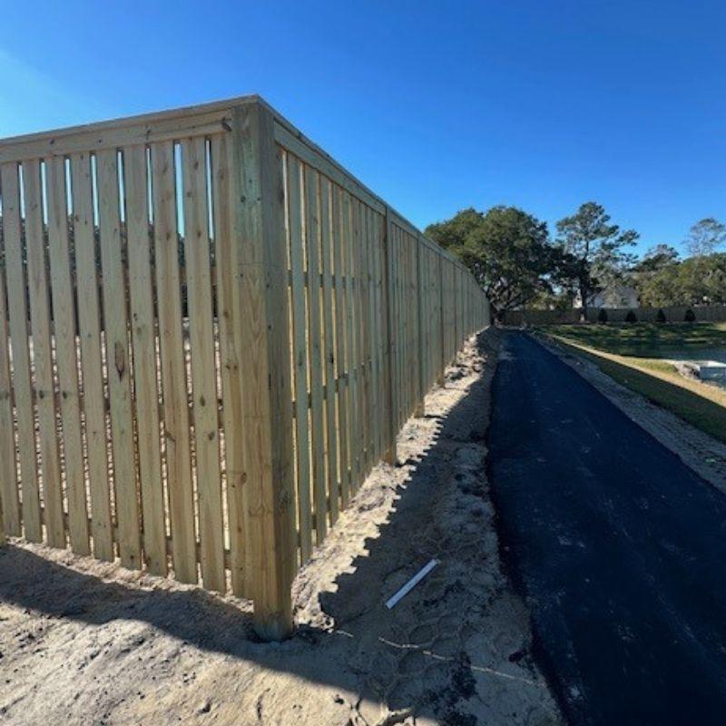 shadowbox fence installed by top rail fence wilmington