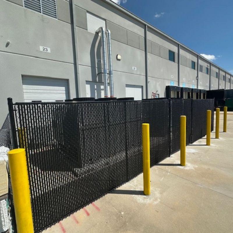 8 ft Black Commercial Chain Link Installation