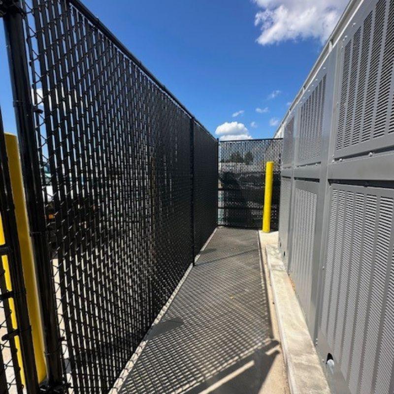 Chain link fence installed by Top Rail Fence