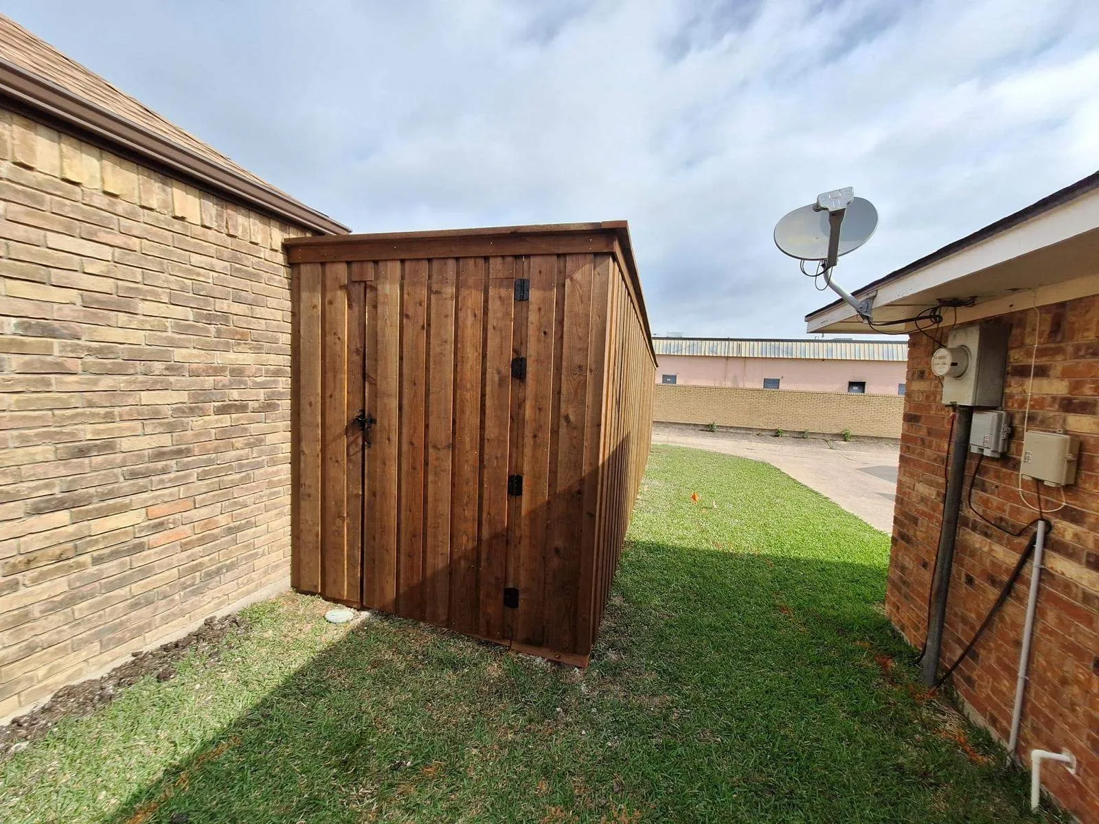 board on board fence installed by top rail fence