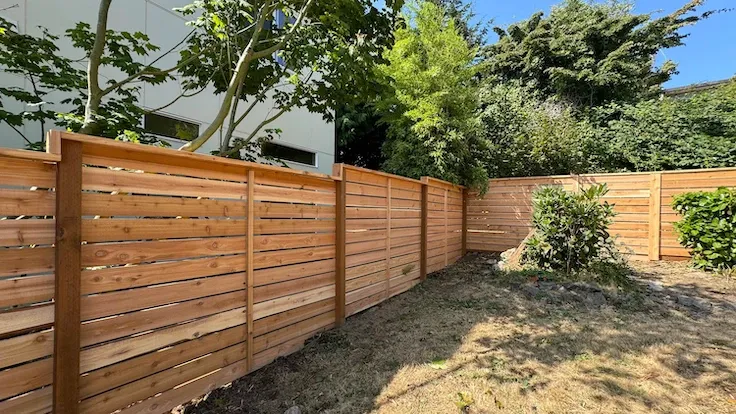 Horizontal Board Wood Fence