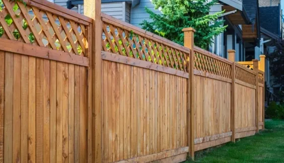wood lattice decorative fence